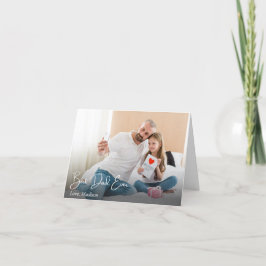 Beste papa ooit Eenvoudige Custom Photo Bedankkaart