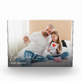 Beste papa ooit Eenvoudige Custom Photo Fotoblokken