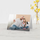 Beste papa ooit Eenvoudige Custom Photo Kaart (Gele Bloem)