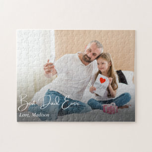 Beste papa ooit Eenvoudige Custom Photo Legpuzzel
