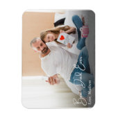 Beste papa ooit Eenvoudige Custom Photo Magneet (Verticaal)