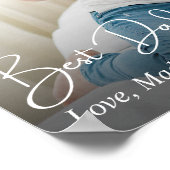 Beste papa ooit Eenvoudige Custom Photo Poster (Hoek)