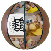 Beste papa ooit & eenvoudige familie foto's Vaderd Basketbal (Verticaal)