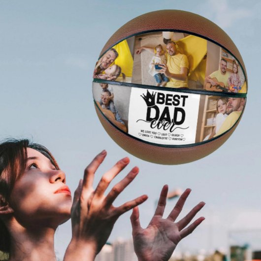 Beste papa ooit & eenvoudige familie foto's Vaderd Basketbal