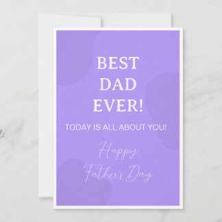 Beste Papa Ooit - Eenvoudige paarse Vaderdag Kaart