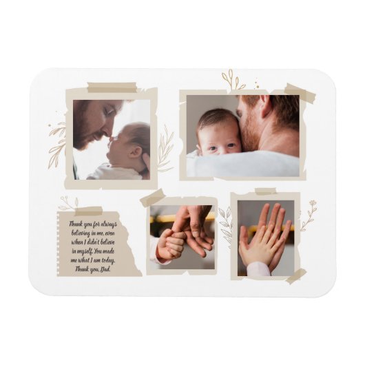 Beste papa ooit, eerste vaderdag, gelukkige vaderd magneet (Horizontaal)