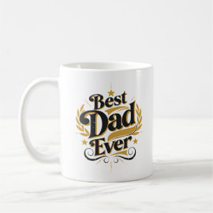 Beste Papa Ooit- Elegante Gouden & Marineblauwe Ko Koffiemok