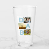 Beste Papa Ooit Est Vaderdag Papa Aangepaste Afbee Glas (Voorkant)