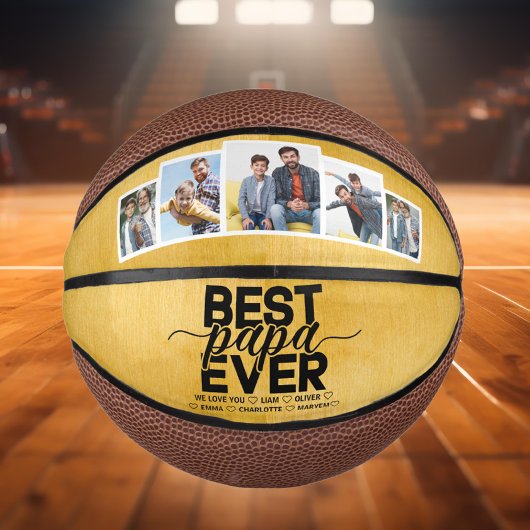 Beste Papa Ooit & Familie 5 Foto Vaderdag Basketbal