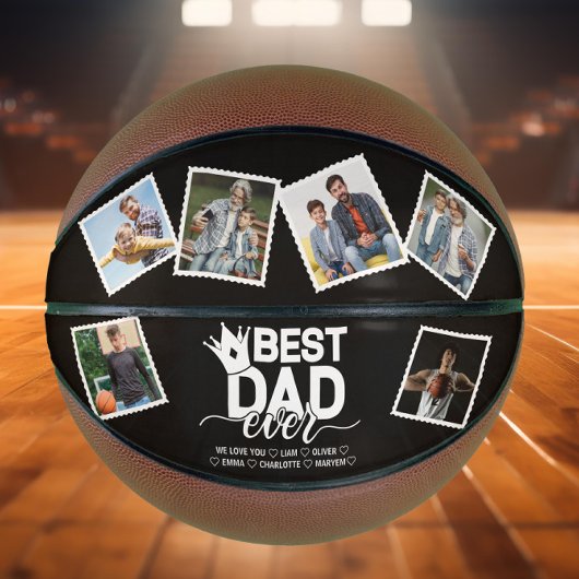 Beste papa ooit & familie 6 foto's Vaderdag Basketbal