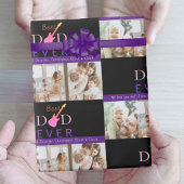 Beste papa ooit familie foto collage vaders dag cadeaupapier