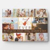 Beste papa ooit familie foto collage vaders dag fotoplaat (voorkant)