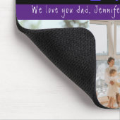 Beste papa ooit familie foto collage vaders dag muismat (Hoek)