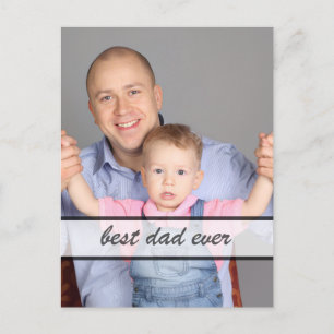 Beste Papa Ooit Familie Foto Quote Ontwerp Briefkaart