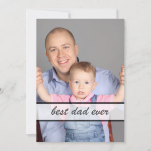 Beste Papa Ooit Familie Foto Quote Ontwerp Feestdagenkaart
