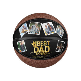 Beste papa ooit familie foto Vaderdag zwart goud Basketbal
