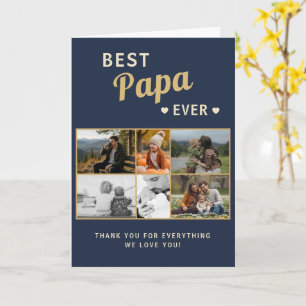 Beste Papa Ooit Familie Vaderdag 6 Foto Kaart