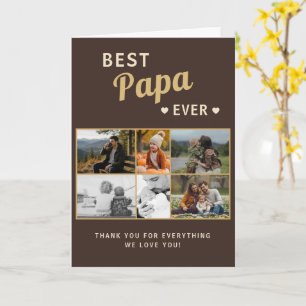 Beste Papa Ooit Familie Vaderdag 6 Foto Kaart