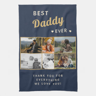 Beste papa ooit Familie Vaderdag 6 foto Theedoek