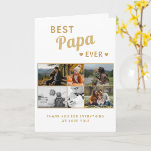 Beste Papa Ooit Familie Vaderdag 6 Foto's Kaart