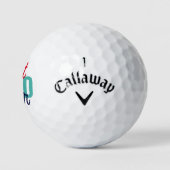 Beste papa ooit Fancy bewerkbare kleur typografie Golfballen (Logo)