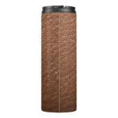 Beste papa ooit faux reliëf lederen korrel textuur thermosbeker (Achterkant)