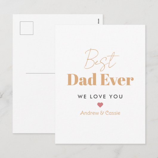 Beste papa ooit feestdagenkaart (Voorkant / Achterkant)