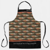 Beste papa ooit forel zwart wit roest vis patroon schort (Voorkant)