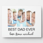 Beste Papa Ooit Foto Brief Fotoplaat (Voorkant)