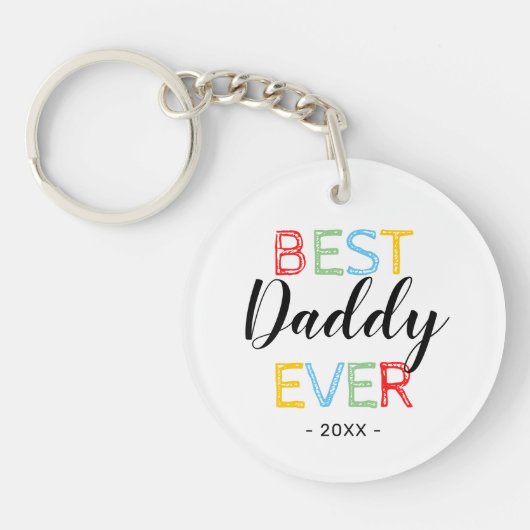 Beste papa ooit foto cadeau sleutelhanger (Voorkant)