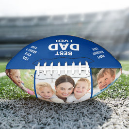 Beste papa ooit foto collage blauw american football