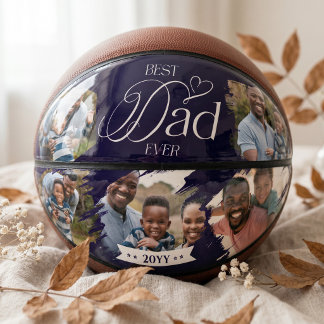 Beste papa ooit foto-collage cadeau voor papa basketbal