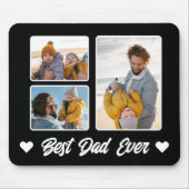 Beste Papa Ooit Foto Collage Muismat (Voorkant)