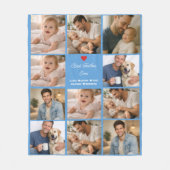 Beste Papa Ooit Foto Collage | Persoonlijk Fleece Deken (Voorkant)