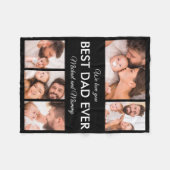Beste papa ooit foto collage Vaderdag Fleece Deken (Voorkant (Horizontaal))
