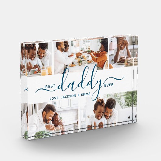 Beste papa ooit Foto Collage Vaderdag Gift (Links)