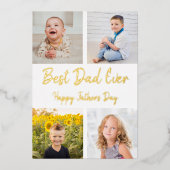 Beste papa ooit foto collage Vaderdag kaart (Voorkant)