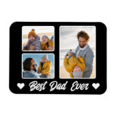 Beste Papa Ooit Foto Collage Vaderdag Koelkast Magneet (Horizontaal)