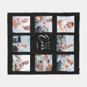 Beste papa ooit foto collage zwart wit vader fleece deken (Voorkant (Horizontaal))