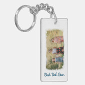 Beste Papa Ooit Foto Frame Effecten Sleutelhanger (Voorkant Links)