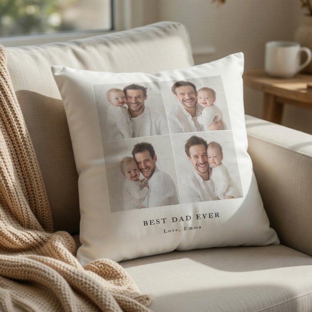 Beste Papa Ooit Foto | Gepersonaliseerde Vaderdag Kussen (Creator heeft geüpload)