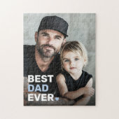 Beste papa ooit foto hart vaderdag legpuzzel (Verticaal)