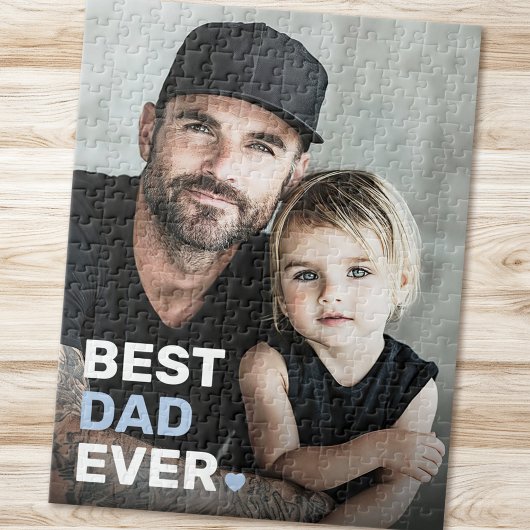 Beste papa ooit foto hart vaderdag legpuzzel