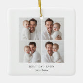 Beste Papa Ooit Foto Keramisch Ornament (Voorkant)