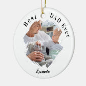 Beste papa ooit foto keramisch ornament (Links)