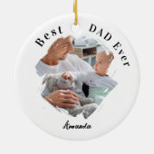 Beste papa ooit foto keramisch ornament (Achterkant)