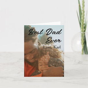 beste papa ooit foto liefde simpele minimale tekst kaart