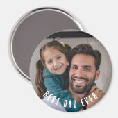 Beste papa ooit foto magneet | Aangepaste koelkast (Voorkant / Achterkant)