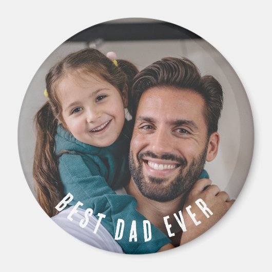 Beste papa ooit foto magneet | Aangepaste koelkast (Voorkant)