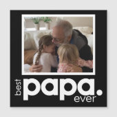 Beste Papa ooit foto magnetische 5.25" Kaart (Voorkant)